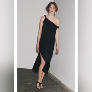 Zara ZW Collection Satin Midi Dress